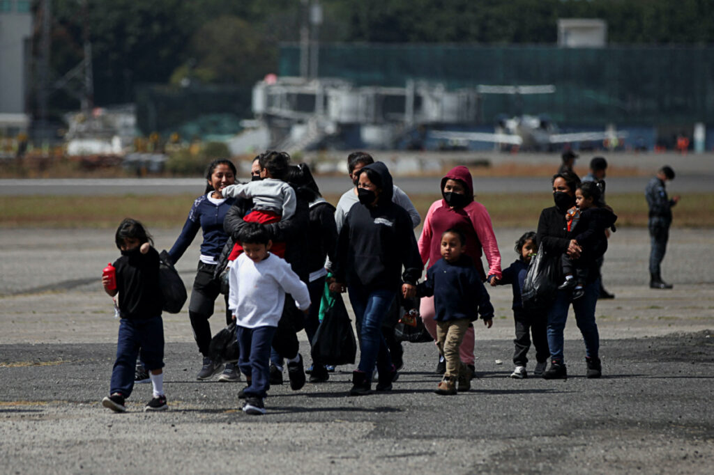 Guatemala deportees arrive in Guatemala City