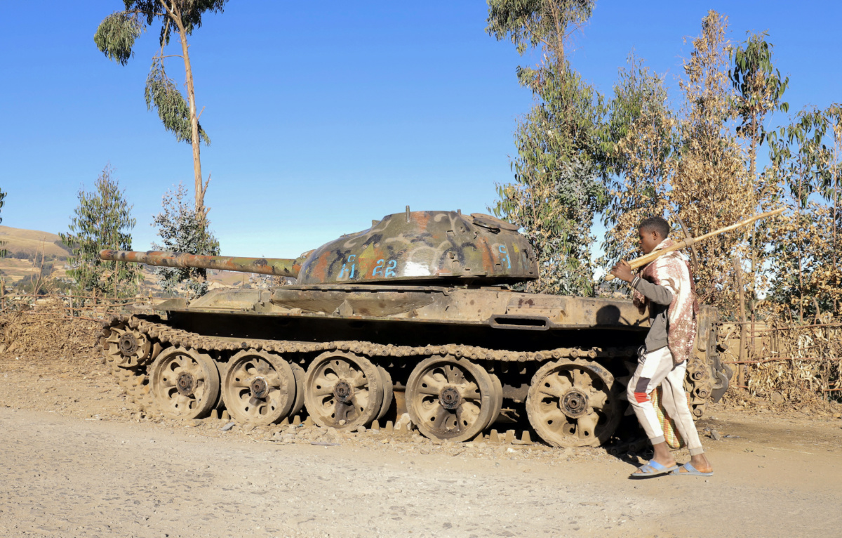 Ethiopia Amhara Damot Kebele destroyed tank