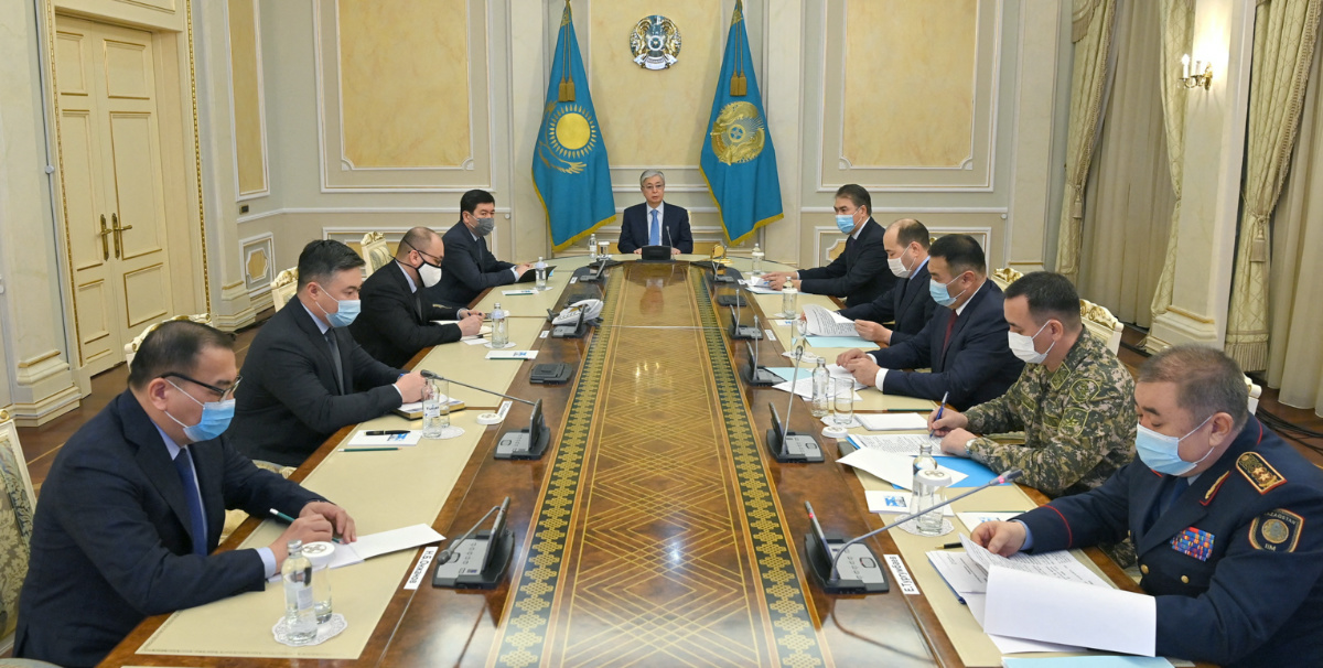 Kazakhstan emergency operations centre meeting