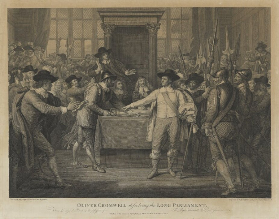 Oliver Cromwell dissolves parliament