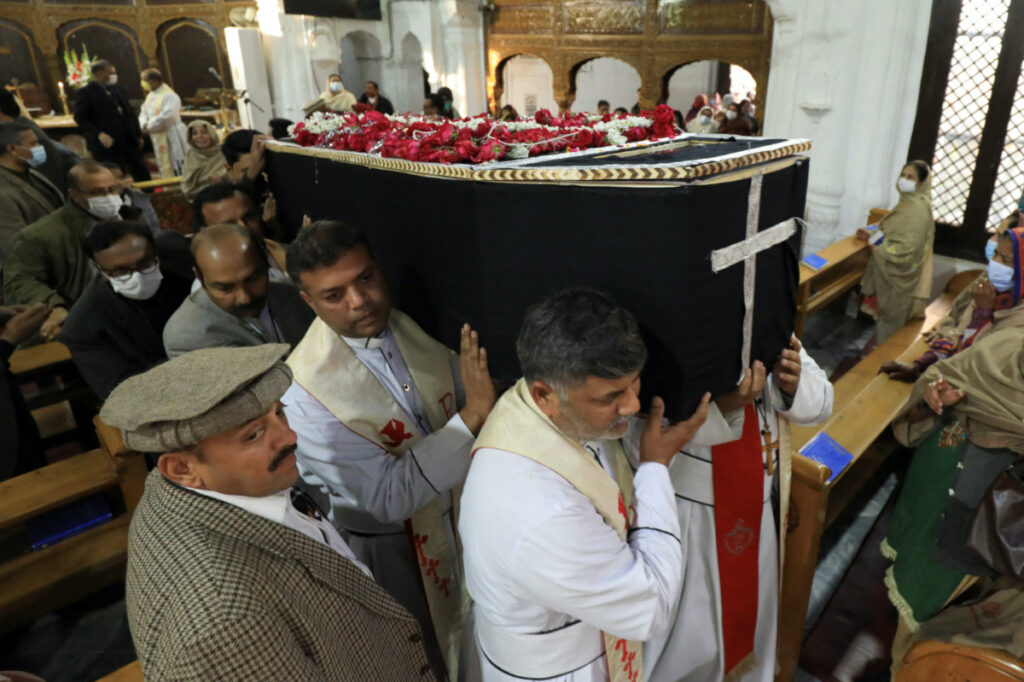 Pakistan Peshawar William Siraj funeral