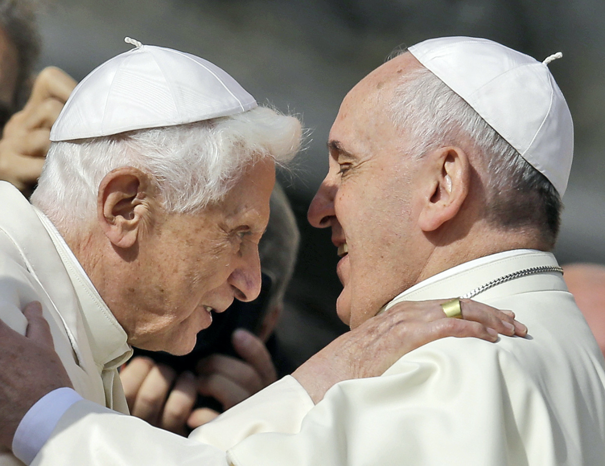 Pope Francis and Pope Emeritus Benedict XVI 2014