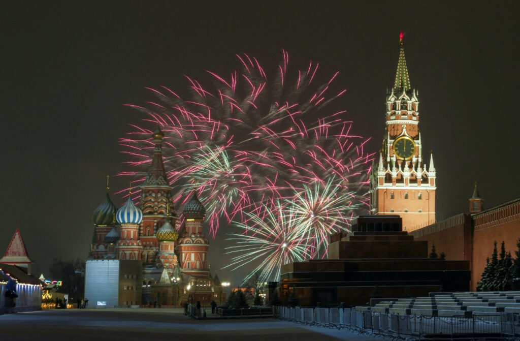 Russia New Year fireworks