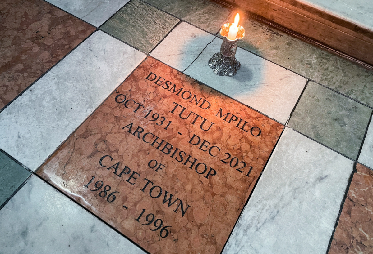 South Africa Cape Town Desmond Tutu memorial stone