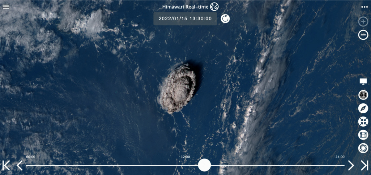 Tonga satellite image