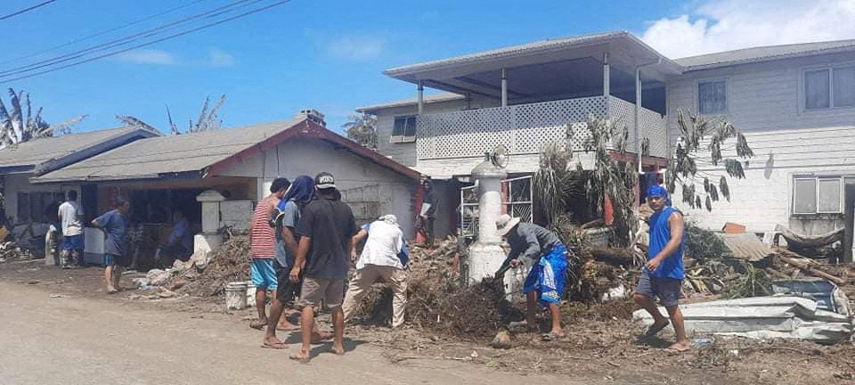 Tonga tsunami clean up
