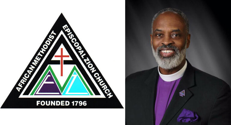 US African Methodist Episcopal Zion Church logo Staccato Powell