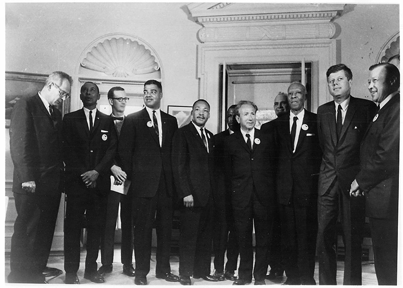 US JFK and civil rights marchers