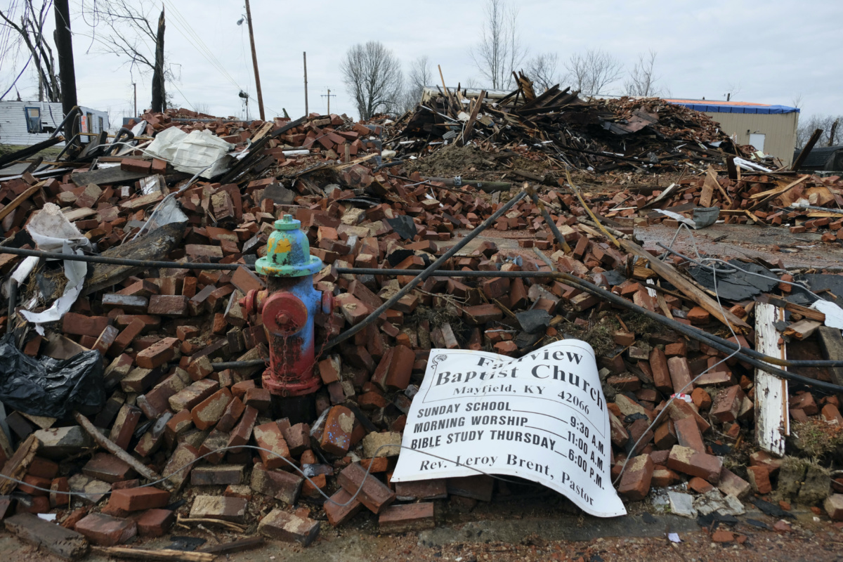 US Mayfield churches in tornado aftermath2