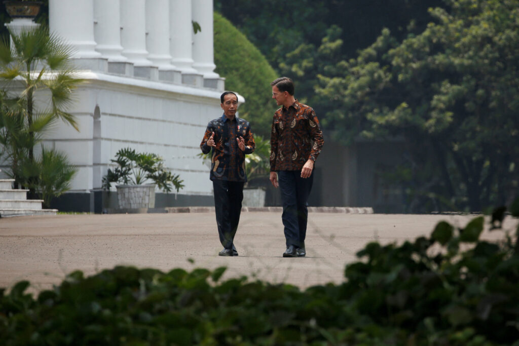 Indonesia Bogor Indonesian President Joko Widodo and Dutch Prime Minister Mark Rutte