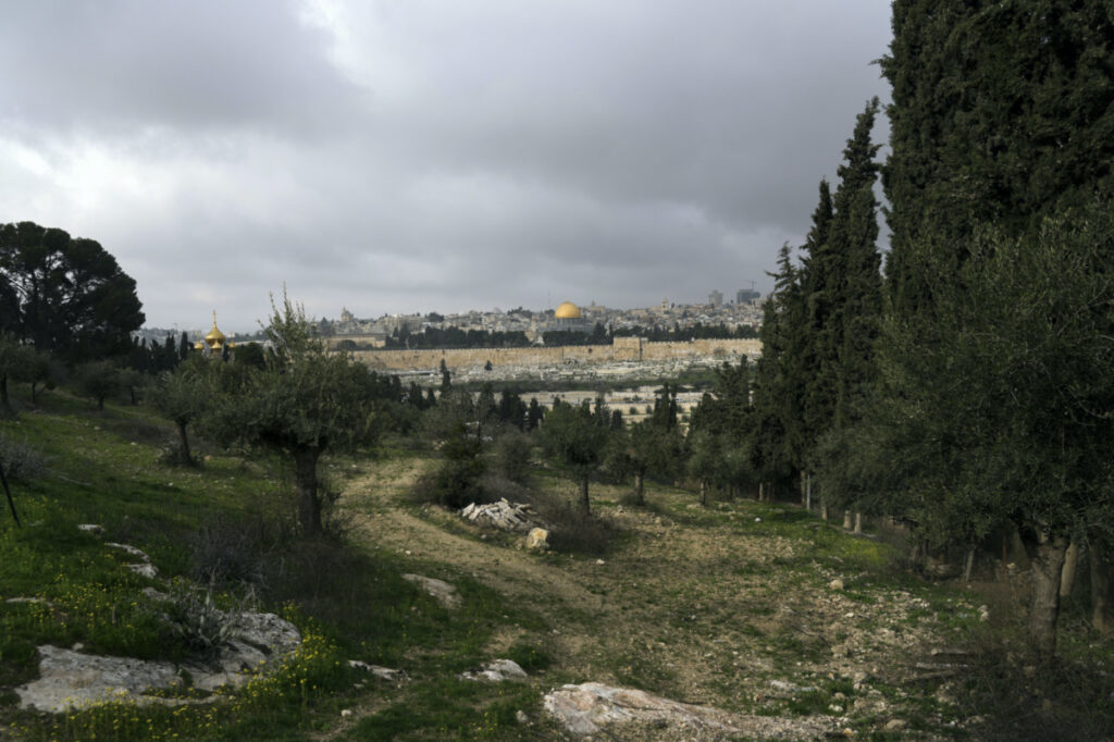 Israel Old City of Jerusalem seen from Mount of Olives