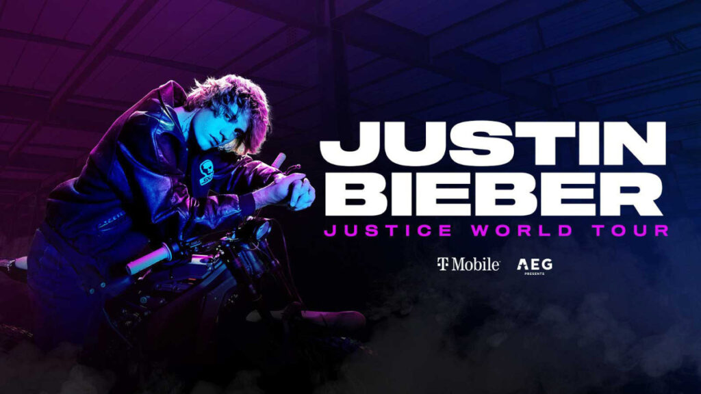 Justin Bieber Justice World Tour poster