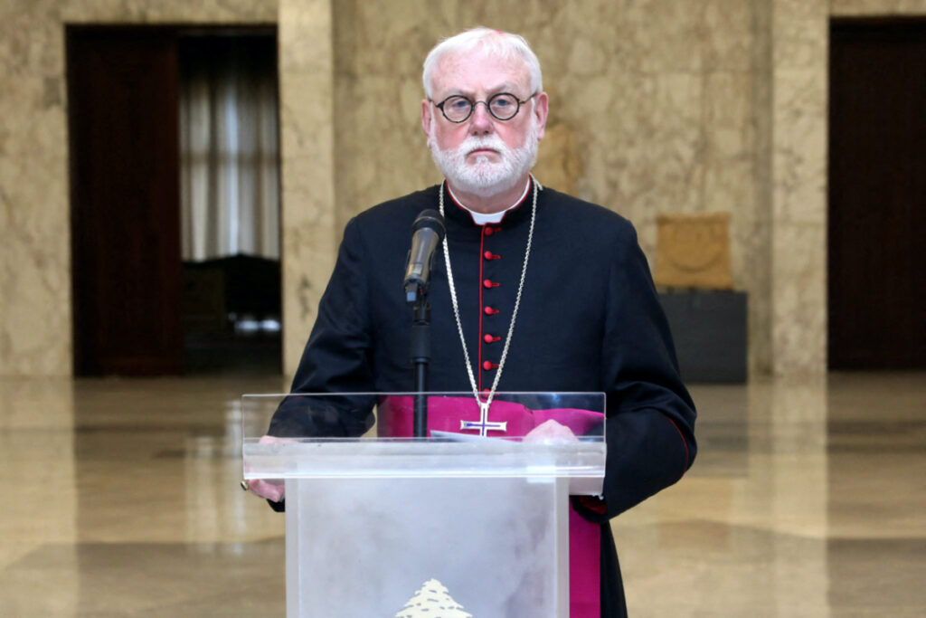 Lebanon Vaticans foreign minister Archbishop Paul Gallagher