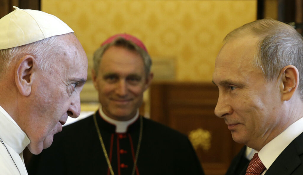 Pope Francis Russian President Vladimir Putin 2015