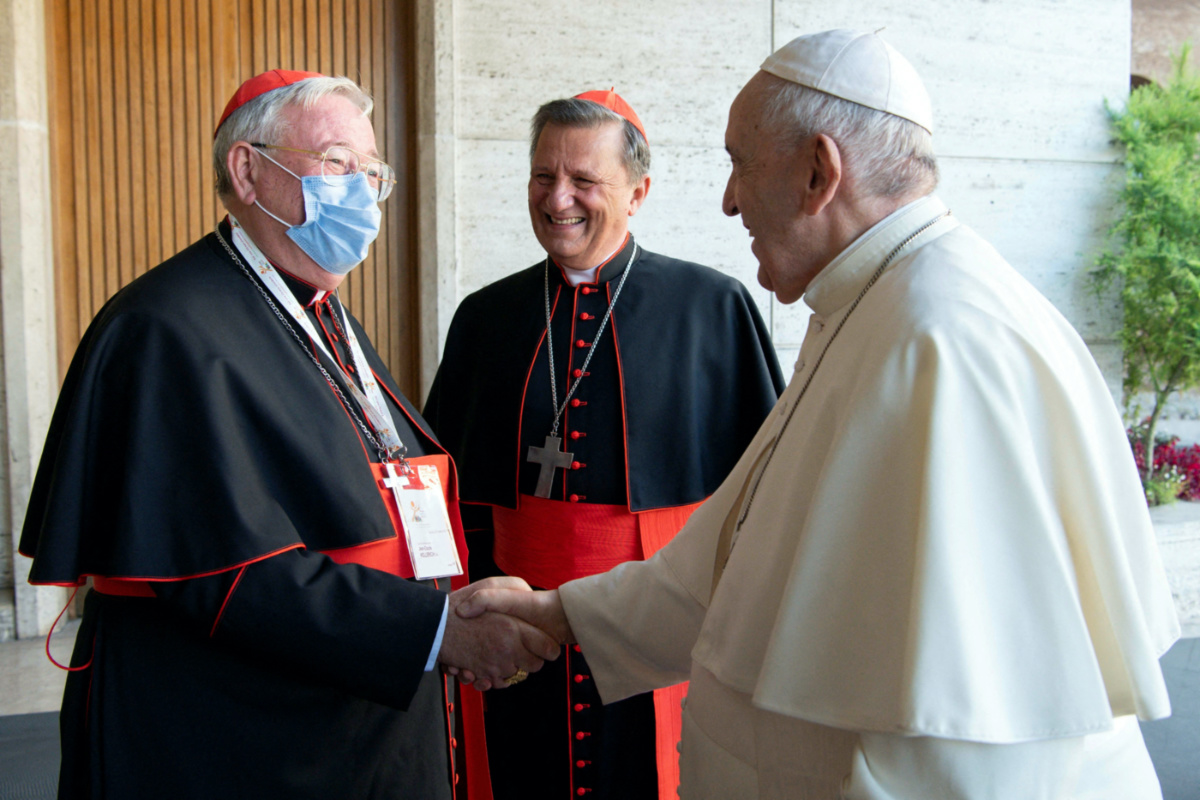 Pope Francis and Cardinal Jean Claude Hollerich 
