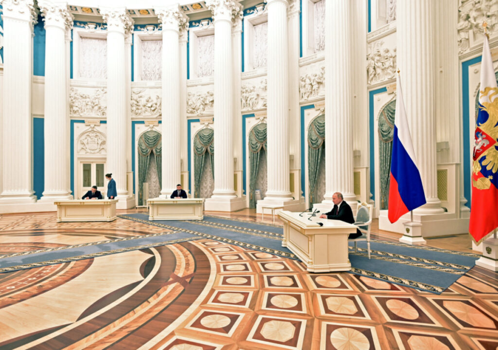 Russia Moscow President Vladimir Putin signing ceremony