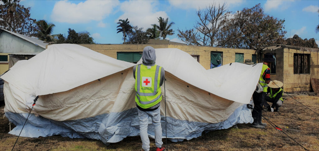 Tonga Nukualofa Red Cross tents