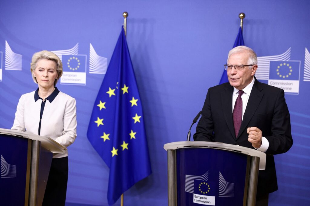 Ukraine crisis European Commission President Ursula von der Leyen and Vice President In Charge of Foreign Policy Josep Borrell