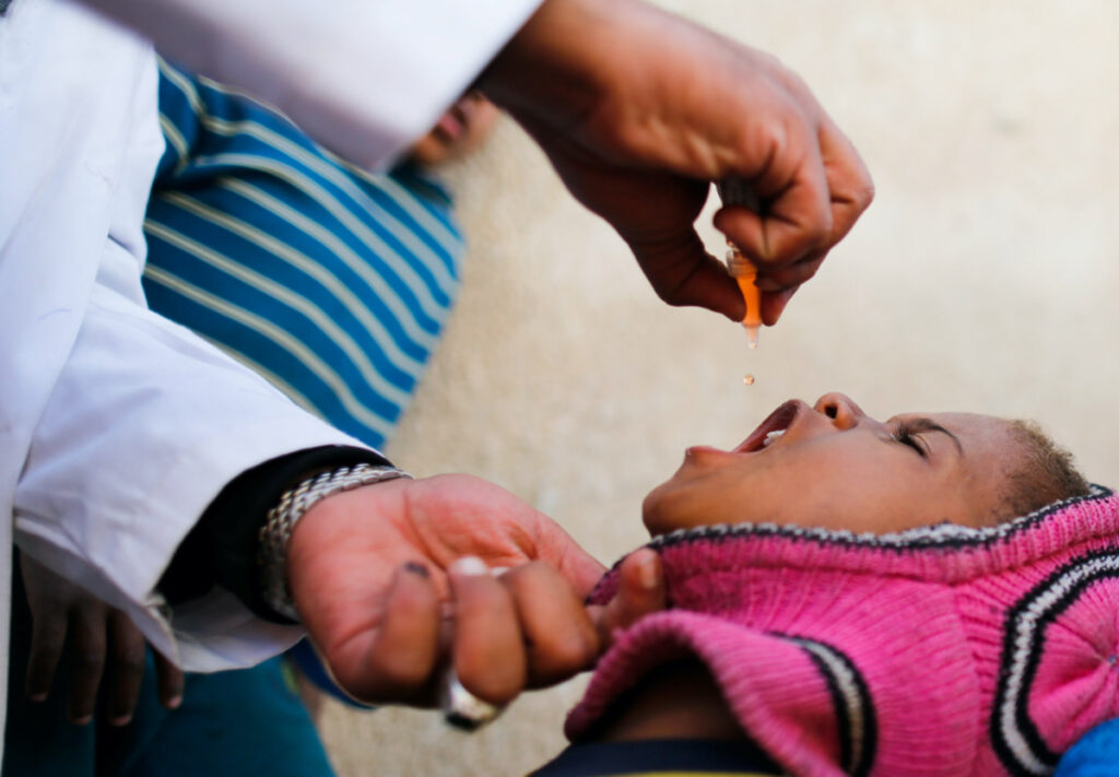 Yemen Sanaa polio vaccination