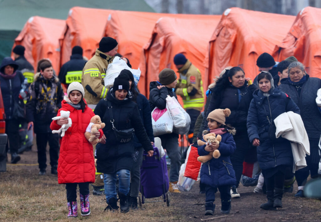 Poland Medyka Ukrainian refugees