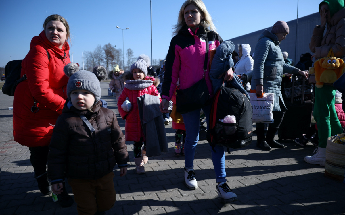 Poland Nadarzyn Ukrainian refugees