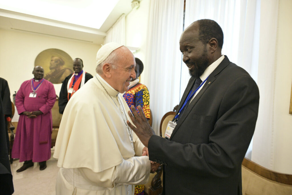 Pope Francis and Salva Kiir