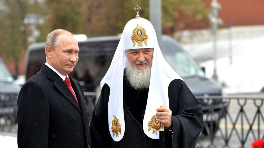 Russia Russian President Vladimir Putin and Russian Orthodox Patriarch Kirill 2016