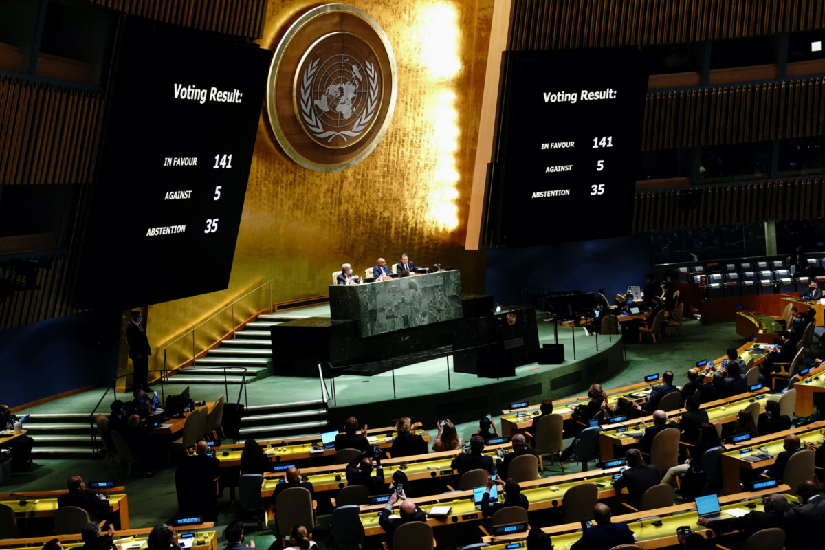 UN General Assembly vote on Russian invasion1