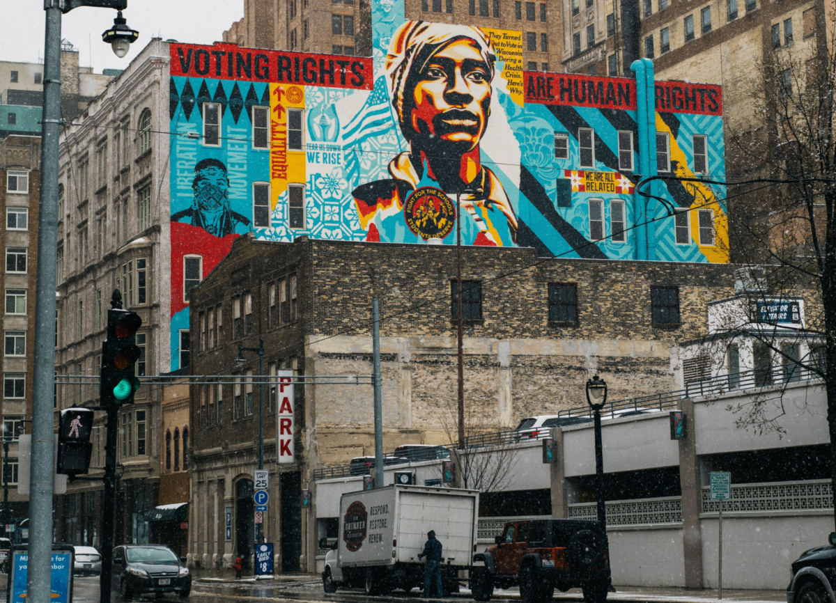 US Milwaukee voting rights mural
