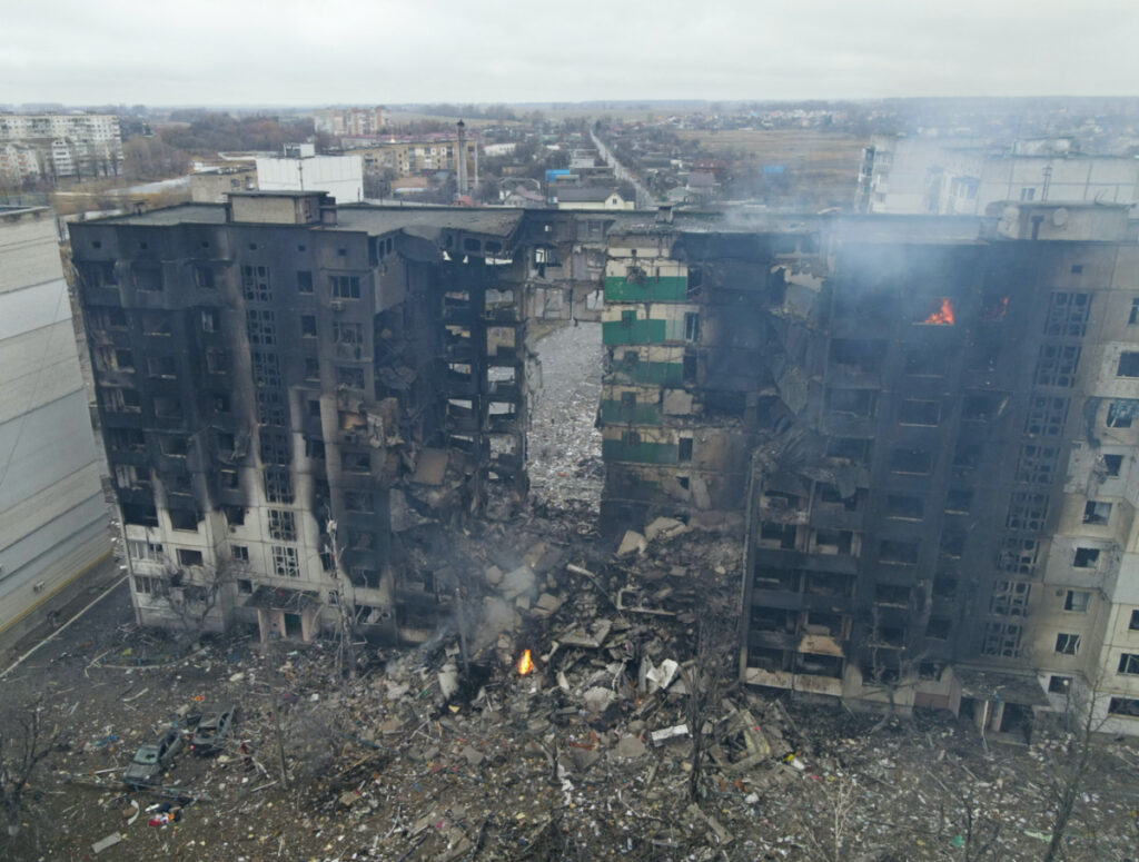 Ukraine Borodyanka residential buildings after shelling2