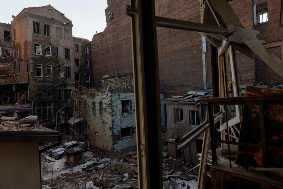 Ukraine Kharkiv shelling damage