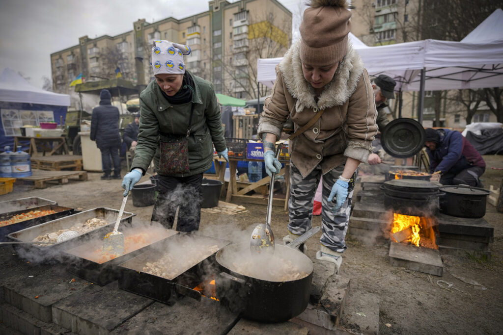 Ukraine Kyiv women cooking