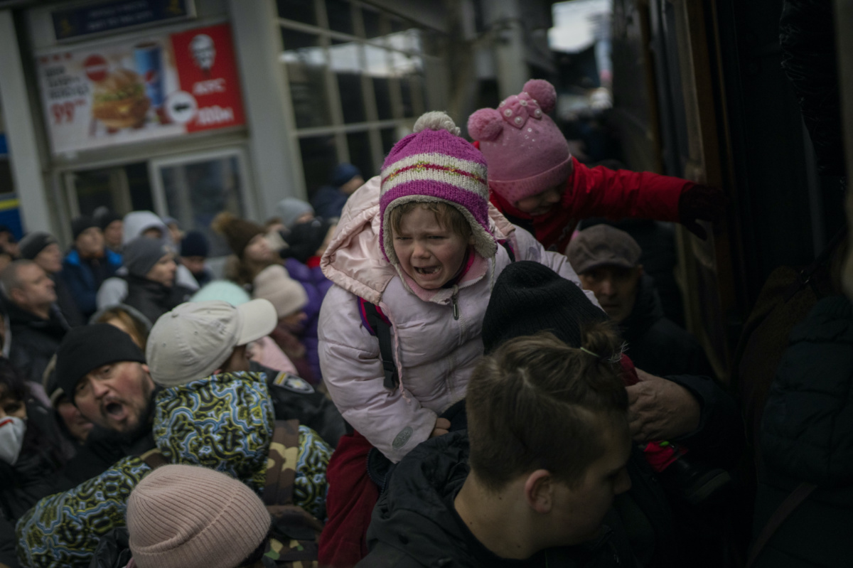 Ukraine Lviv refugees