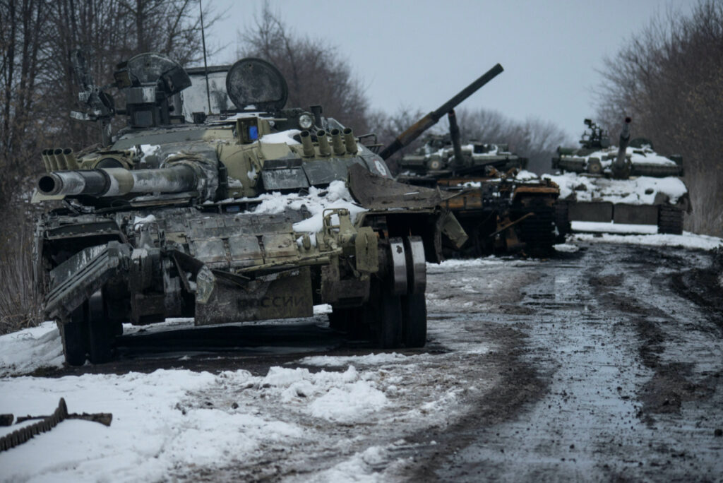Ukraine Sumy region Russian tanks
