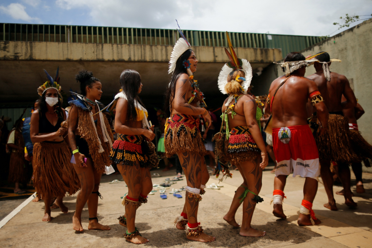 Brazil Brasilia Indigenous protest