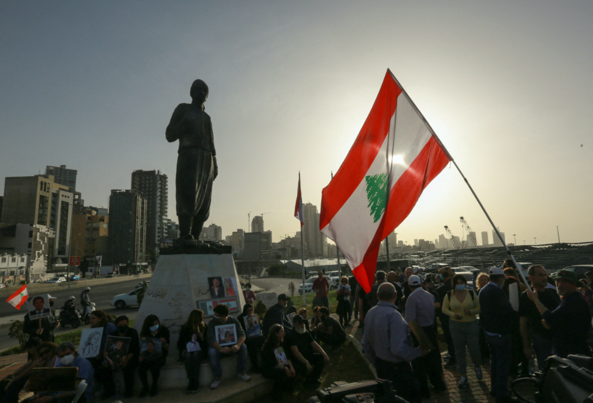 Lebanon Beirut port explosion protest