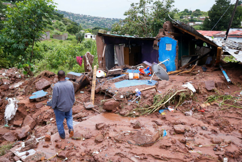 South Africa Durban flood damage