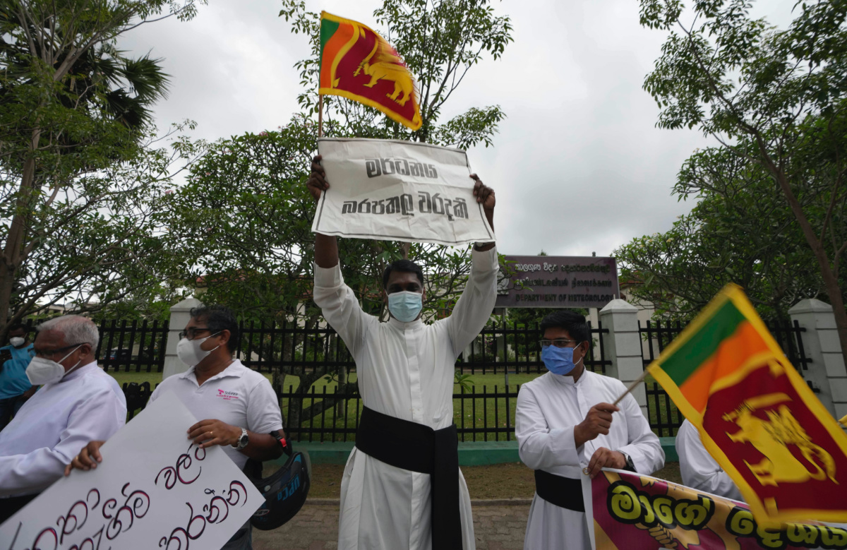 Sri Lanka Colombo protest3