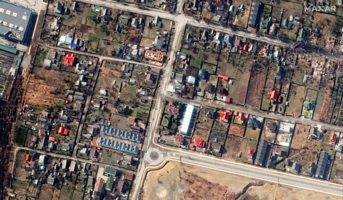 Ukraine Bucha satellite image