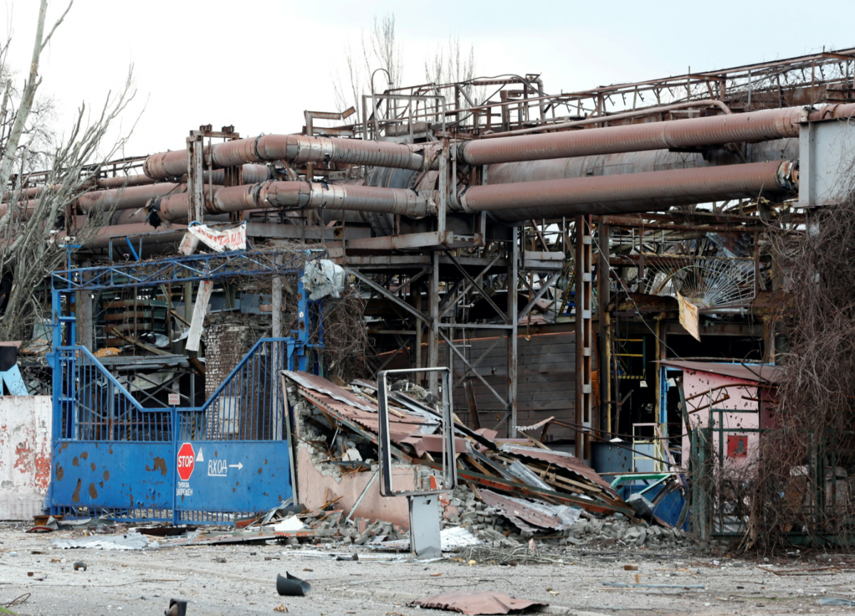Ukraine Mariupol steel works
