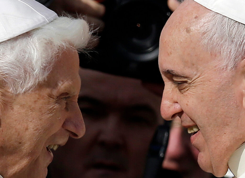 Vatican Pope Emeritus Benedict XVI and Pope Francis