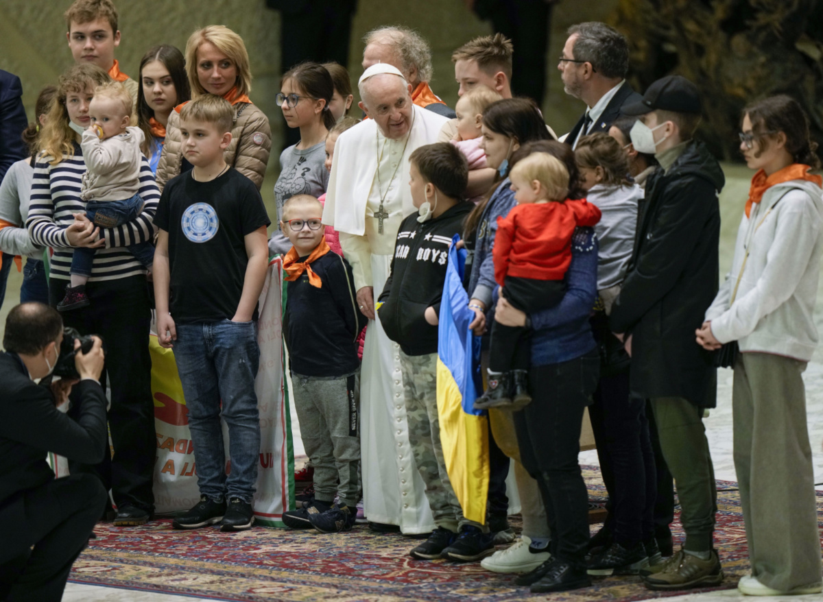 Vatican Pope Francis meeting with Ukrainians