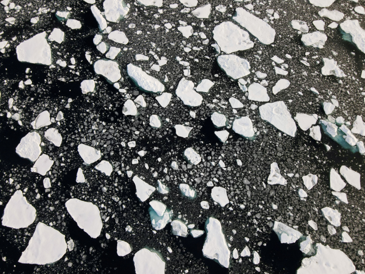 Arctic ocean floating ice