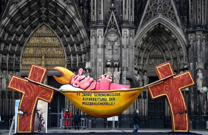 Germany Cologne Cathedral child sex abuse protest