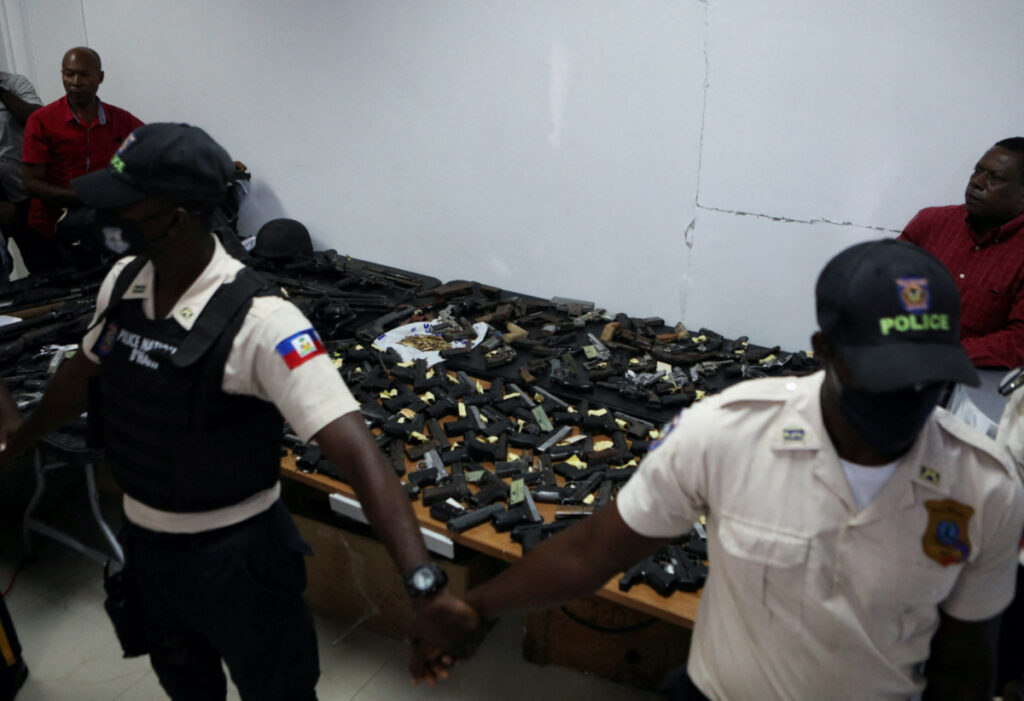 Haiti Port au Prince confiscated weapons