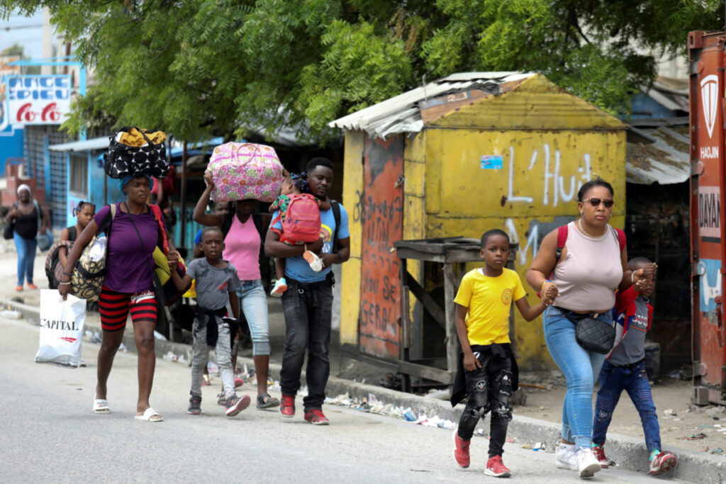 Haiti Port au Prince displaced people