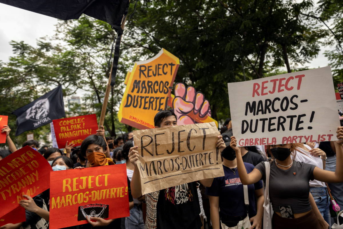 Philippines Manila election protestors