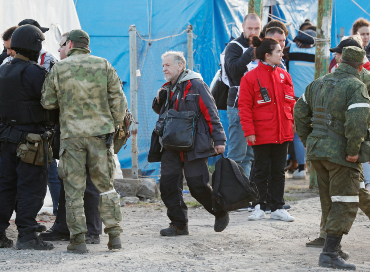 Ukraine Bezimenne Mariupol evacuee