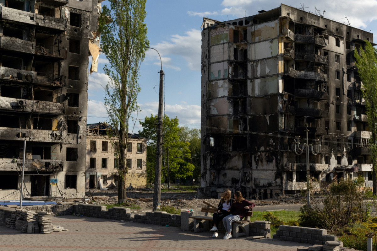 Ukraine Borodyanka destroyed buildings