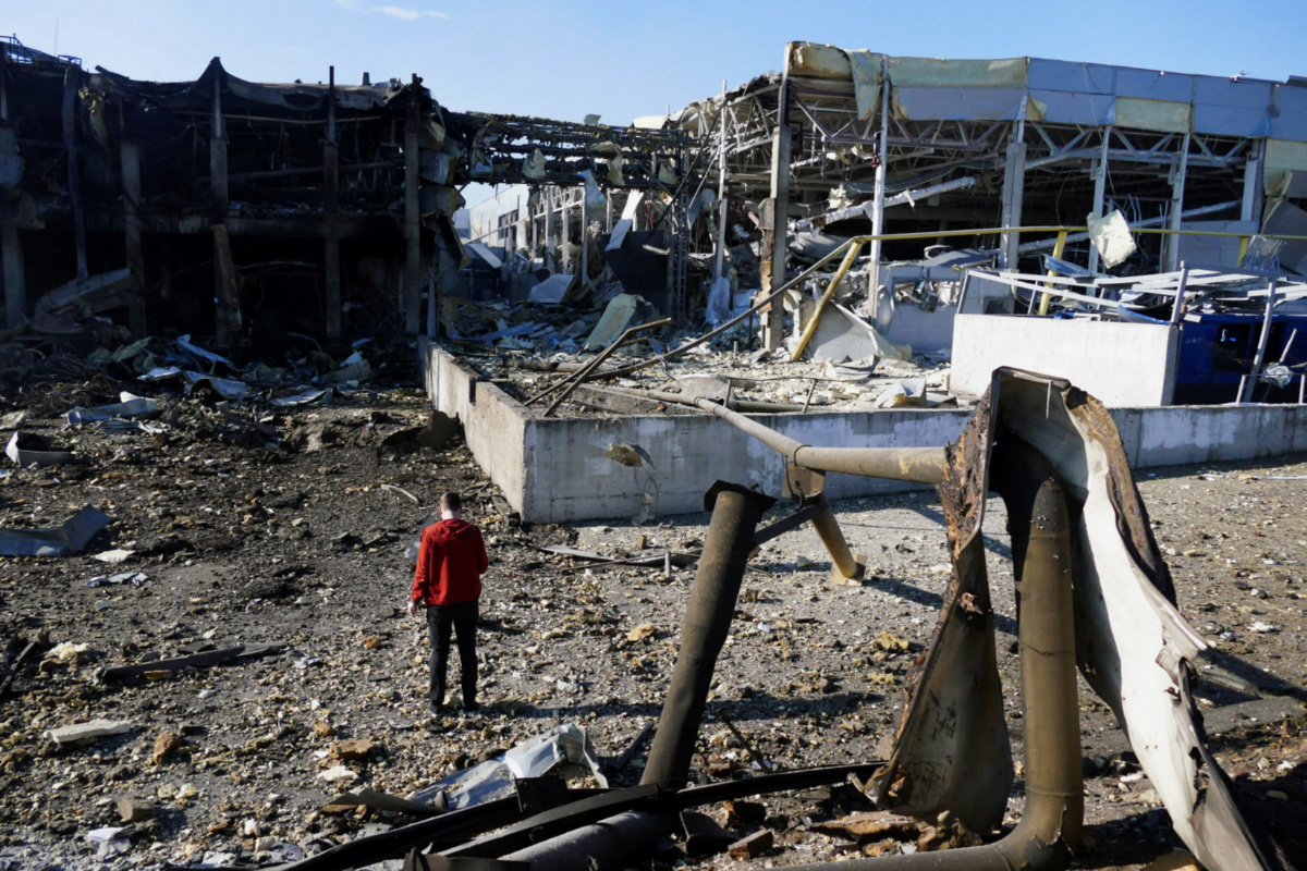Ukraine Odesa shopping centre destroyed